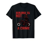 Biking Is Not a Crime Grunge Moto Humour T-Shirt