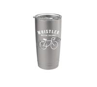 Biking Whistler Vancouver British Columbia Canada graphique Gobelet isotherme en acier inoxydable double paroi