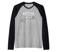 Biking Whistler Vancouver British Columbia Canada Graphique Manche Raglan