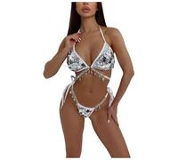 Bikini Brillant À Diamants pour Femmes, Ensemble Deux Pièces Tankini, Soutien-Gorge Confortable