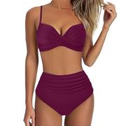 Bikini da Donna, Con Bustino, Bikini a Vita Alta, Elegante Costume da Bagno in Due Pezzi