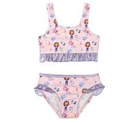 Bikini Enfant Gabby's Dollhouse - Rose - Taille 2 Ans - Maillot de Bain Fille - 85% Polyester et 15% Elasthanne - 210 GSM - Séchage Rapide - Produit Original Fabriqué en Espagne
