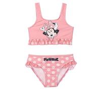 Bikini Enfant Minnie Mouse - Rose - Taille 6 Ans - Maillot de Bain Fille - 85% Polyester et 15% Spandex - 210 GSM - Séchage Rapide - Produit Original Fabriqué en Espagne
