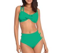 Bikini Femme 2 Pieces Maillot De Bain Taille Haute Womens High Waisted Bikini Set Tie Knot High Two Piece Swimsuits Bathing Suits Top Femme Chic Et éLéGant Maillot De Bain Short (Green, XL)