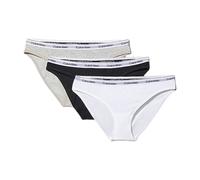 BIKINI Femme Lot de 3 MPI, 2 Noir / 1 Gris Chiné / 2 Blanc, Taille XS