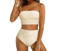Bikini Femme Maillot Transbronzant Maillots Deux Pièces Taille e De Bain Shorty Robe Chic Et Elegant Ete 2 Grossesse s String Bustier Bikinis Ensembles Sexy Push Up Bandeau Ado Fille