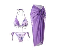 Bikini Femme,Tankini Maillot De Bain Femme Gainant,Maillot de Bain Bikini Fendu Mignon 2026, Bikini Taille Haute Push-up Trois pièces, Maillot de Bain de Plage pour la Natation (F, M)