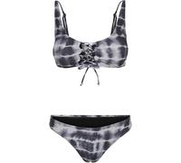 Urban Classics Lace Up Tie Dye Bikini Noir XS Femme