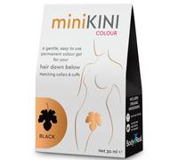 Bikini & Pubic Hair Dye for Women - Permanent Black Colouring Gel Kit, Gentle on Sensitive Skin, Organic, Paraben-Free, Ammonia-Free, Covers Grays, Easy Application, 30mL