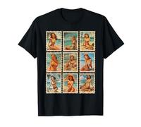 Bikini rétro Vintage Beach Pinup pour Fille, été T-Shirt
