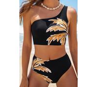 Bikini tropical dos à lacer Noir L
