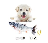 Bikirin Chien Jouet Poisson, Jouet électrique Poisson (Simulation Jouet Interactif en Rechargeable USB Peluche), Jouet à Poisson Macher Donner un Couppour Chiot