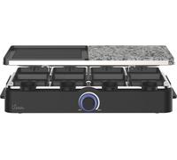 bikitchen grill 950 Gril à raclette pour 8 personnes avec pierre & plaque en fonte réversible