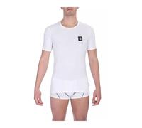 Bikkembergs, Homme, Sous-vêtements, Blanc, Taille: M T-shirt en Coton Blanc à Col Rond