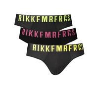 Bikkembergs, Homme, Sous-vêtements, Noir, Taille: 2XL Slips en Coton Noirs 3Pack