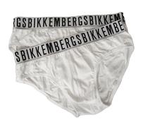 BIKKEMBERGS slip homme pack 2 pièces sous-vêtement coton élastique visible artic