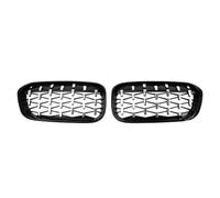 BIKKJBK Grille Calandre Avant Calandre De Voiture Noire Brillante, Accessoires pour Série 1 F20 M140i 118d F21 2011 - 2018