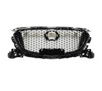 BIKKJBK Grille Calandre Avant Calandre De Voiture Noire Brillante, Pare-Choc Supérieur en Maille, Pièce Automobile pour Mazda 3 pour Axela 2017 - 2018, Style Nid d'abeille