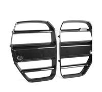 BIKKJBK Grille Calandre Avant Garniture De Couvercle De Ventilation De Pare-Chocs en Fiber De Carbone Sèche pour Série 3 4 G80 G82 G83 M3 M4 2021 +
