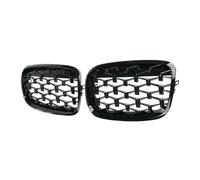 BIKKJBK Grille Calandre Avant Grilles Voiture Calandre Maille Calandre Accessoires Voiture pour E70 E71 E72 X5 X6 2007-2013 Calandre De Voiture Noire Calandre en Maille