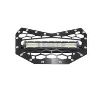 BIKKJBK Moto Cache Grille Phare Calandre Avec Barre Lumineuse 6000K 3000K UTV Conduite Auxiliaire Pour ca&n-am Pour Maverick 2016-2023 Acier Inoxydable