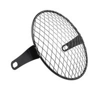 BIKKJBK Moto Cache Grille Phare Grille De Protection Pour Phare Moto, Métallique Universelle À Montage Latéral, 5,75 Pouces, Éclairage Rétro Vintage