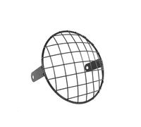 BIKKJBK Moto Cache Grille Phare Protecteur De Phare Moto Universel Vintage 7 Pouces, Couvercle Lampe Gril Rétro Pour Pour Chopper