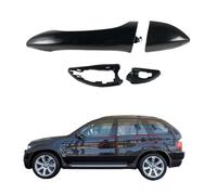 BIKKJBK Poignée Porte Voiture 1 Pièces Poignée De Porte Extérieure Noire Gauche/droite N/S Côté Passager Pour E53 Pour X5 2000-2006 Poignées Extérieures
