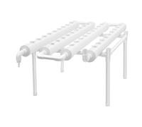 Biknltio Système de culture hydroponique à 36 trous 1 couche 4 tubes Blanc 100 x 50 x 30 cm