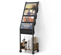Bikoney Support Vinyle,Platine Vinyle Rangement pour Tourne-disques Jusqu'à 100 Albums,Meuble à Disques Avec étagère à 4 Niveaux pour Disques vinyles, Table Tournante pour Disques Vinyles