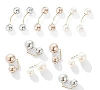 BIKPRST 12 Pièces Mode Broche De Perle Simulée Épingle De Sécurité Clips De Châle De Pull Clips De Broche De Col Cardigan Châle Clips Écharpe Boucle Pinces Châle Pour Femmes Filles Vêtements Décoratio