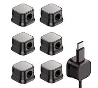 BIKPRST Bikprst Clips Câbles, 6 Pcs Organisateur Câble Magnetique avec Auto-Adhésifs, Clips Rangement De Câble, pour Câble Chargement USB, Câbles d'alimentation, pour Maison, Bureau (Noir)