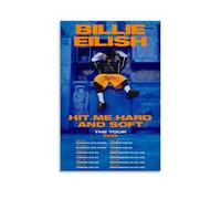 Bil-lie Music Eil-ish Impression sur toile décorative pour chambre à coucher Motif Hit Me Hard And Soft The Tour 2025 30 x 45 cm