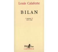 Bilan (1987-1988) - Louis Calaferte - L'arpenteur - broché - Essai
