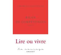 Bilan de compétences Premier roman - Charles Coustille - Grasset - broché - Roman