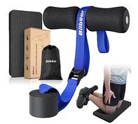 Bilbear Sangle nordique réglable avec tapis pour genoux, sangle nordique portable pour boucles nordiques, boucles de jambières, étirements des ischio-jambiers, crunch, abdominaux, machine à boucler