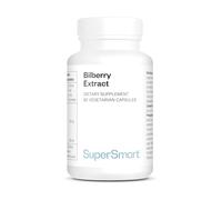 Bilberry Extract - Extrait de Myrtilles Sauvages - Haut Dosage - SuperSmart | Extrait de Myrtille Standardisé à 25 % d'Anthocyanosides - Santé des yeux - Vision & Circulation