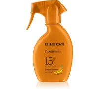 Bilboa Carotissima Trigger spray solaire au bêta-carotène SPF 15 250 ml