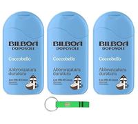 Bilboa Lot de 3 dosols après-soleil Coccobello - Bronzage longue durée à l'huile de coco - Brillez avec un immense - Testé dermatologiquement - 200 ml + porte-clés Beni Culinari