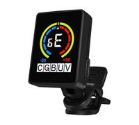 BildeeMait Accordeur chromatique USB à clipser pour guitare, basse, ukulélé, violon, capteur piézoélectrique rapide, pivotant à 360°, pour mise hors tension automatique