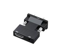 BildeeMait Adaptateur VGA femelle vers VGA mâle avec câble audio 3,5 mm, projecteur, moniteur, PC, ordinateur portable