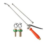 BildeeMait Baguette de pulvérisation en acier inoxydable de 111,8 cm avec buse réglable et connecteurs en laiton 7,6 cm, tuyau d'arrosage de 20,3 cm, 1 10,2 cm