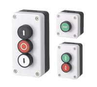 BildeeMait Boîtier de commande à bouton-poussoir blanc 22 mm Montage IP65 pour e protection pour interrupteur d'arrêt d'urgence pour remplacement dans les circuits industriels et DIY