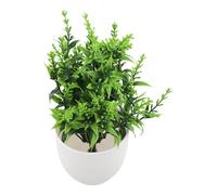 BildeeMait Bonsaï artificiel lavande et eucalyptus dans un pot réaliste petite décoration d'intérieur, plastique, 18 x 10 x 10 cm, vert