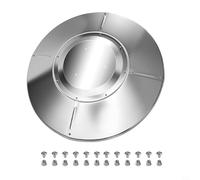 BildeeMait Bouclier réflecteur en aluminium pour parasol chauffant à gaz, déflecteur de chaleur, dôme de rechange résistant aux intempéries avec fixations, argenté (4 + 1)