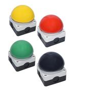 BildeeMait Bouton d'arrêt de sécurité en forme de champignon avec pédale à réinitialisation automatique IP65 étanche 440 V 10 A Vert