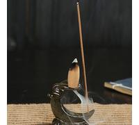 BildeeMait Brûleur d'encens cascade à refoulement en céramique pour la maison, le bureau, le spa de méditation (6,2 x 4,5 cm)