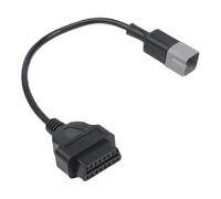 BildeeMait Câble adaptateur de diagnostic OBDII 6 broches vers 16 broches pour scanners Moto UTV, lien de transfert de données robuste 12 V pour lecture de code d'erreur du véhicule