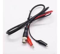 BildeeMait Câble de test BNC en cuivre pur pour pince crocodile 3C-2 V - Fil de sonde d'oscilloscope - 1 m - Test de circuit pour noir et rouge