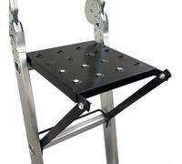 BildeeMait Échelle de travail pliante antidérapante pour surface de 150 kg, capacité de 30 x 27 cm, support pour peintres, projets de bricolage et utilisation du plateau à outils
